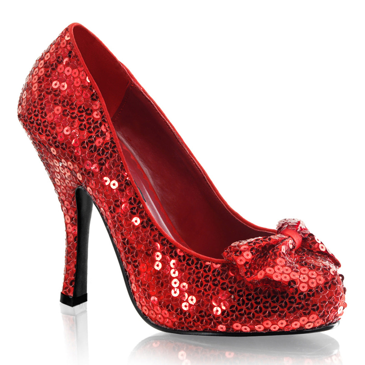 OZ-06 *4 1/2" Heel, 3/4" PF Sexy Dorothy, Sequin Bow Pump