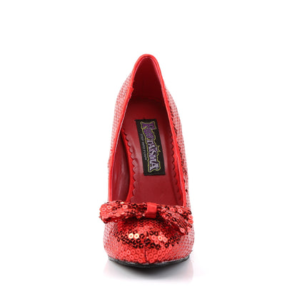 OZ-06 *4 1/2" Heel, 3/4" PF Sexy Dorothy, Sequin Bow Pump