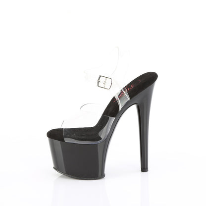 PASSION-708 7" Heel, 2 3/4" PF Comfort Width Ankle Strap Sandal