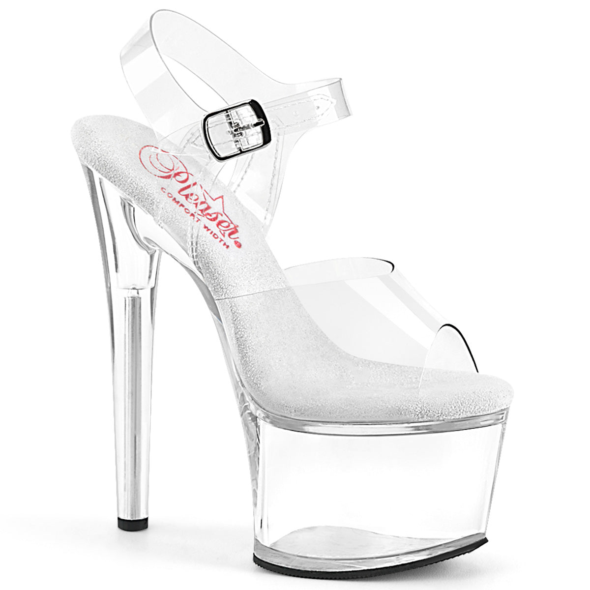 PASSION-708 7" Heel, 2 3/4" PF Comfort Width Ankle Strap Sandal