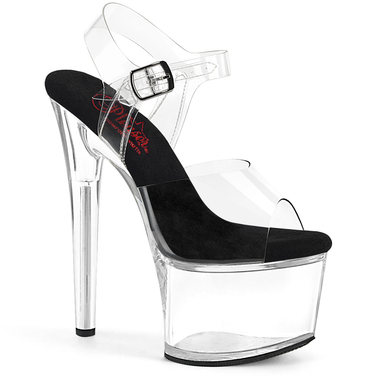 PASSION-708 7" Heel, 2 3/4" PF Comfort Width Ankle Strap Sandal