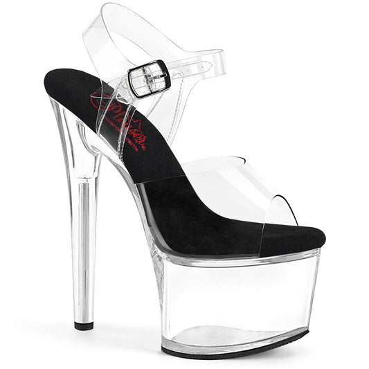 PASSION-708 7" Heel, 2 3/4" PF Comfort Width Ankle Strap Sandal