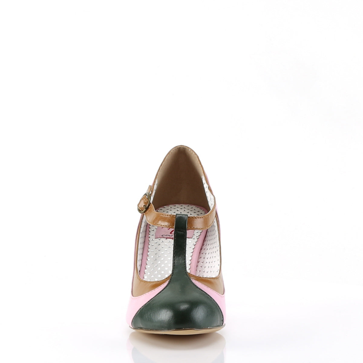 PEACH-03 *3" Heel T-Strap Pump