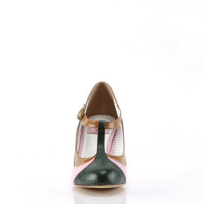 PEACH-03 *3" Heel T-Strap Pump