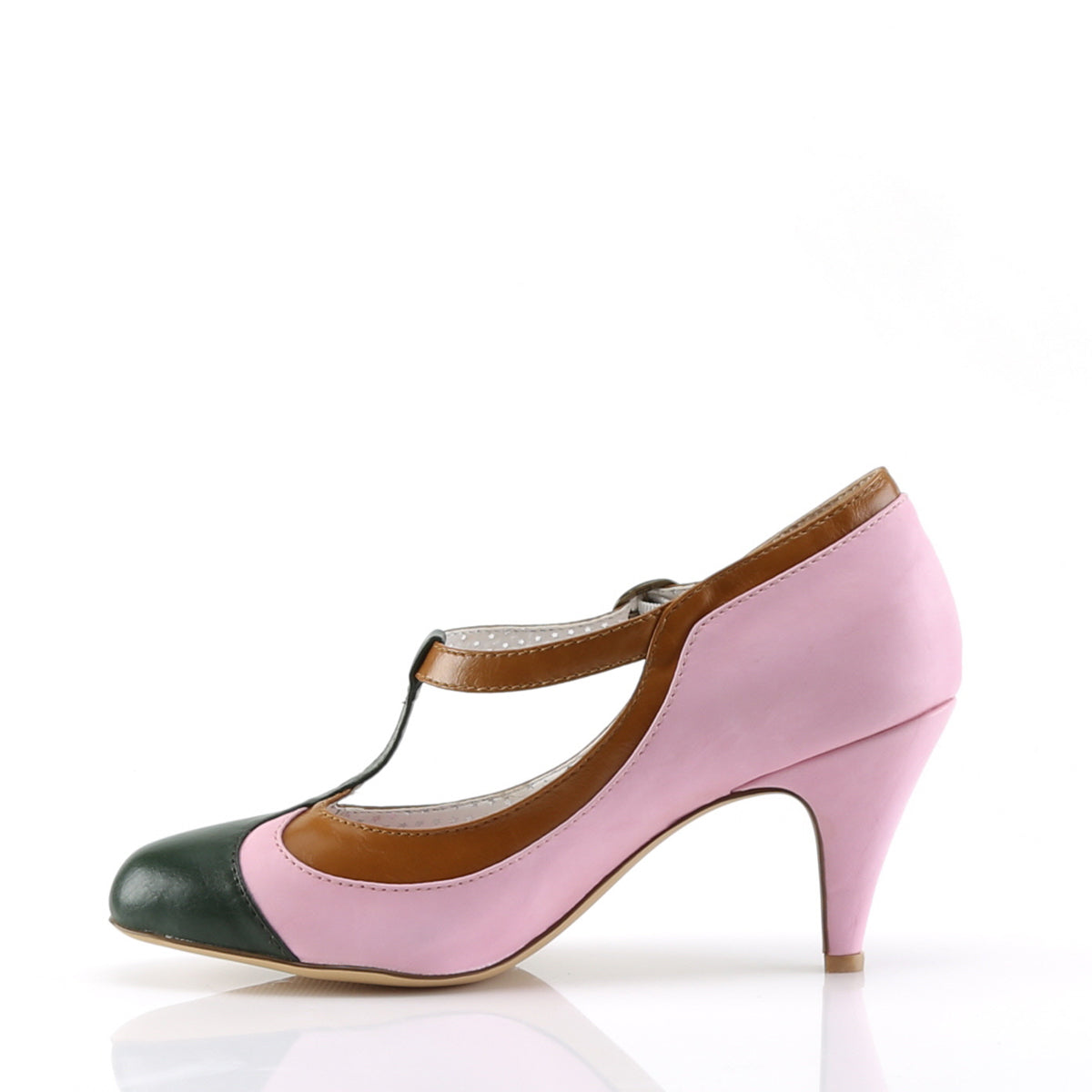 PEACH-03 *3" Heel T-Strap Pump