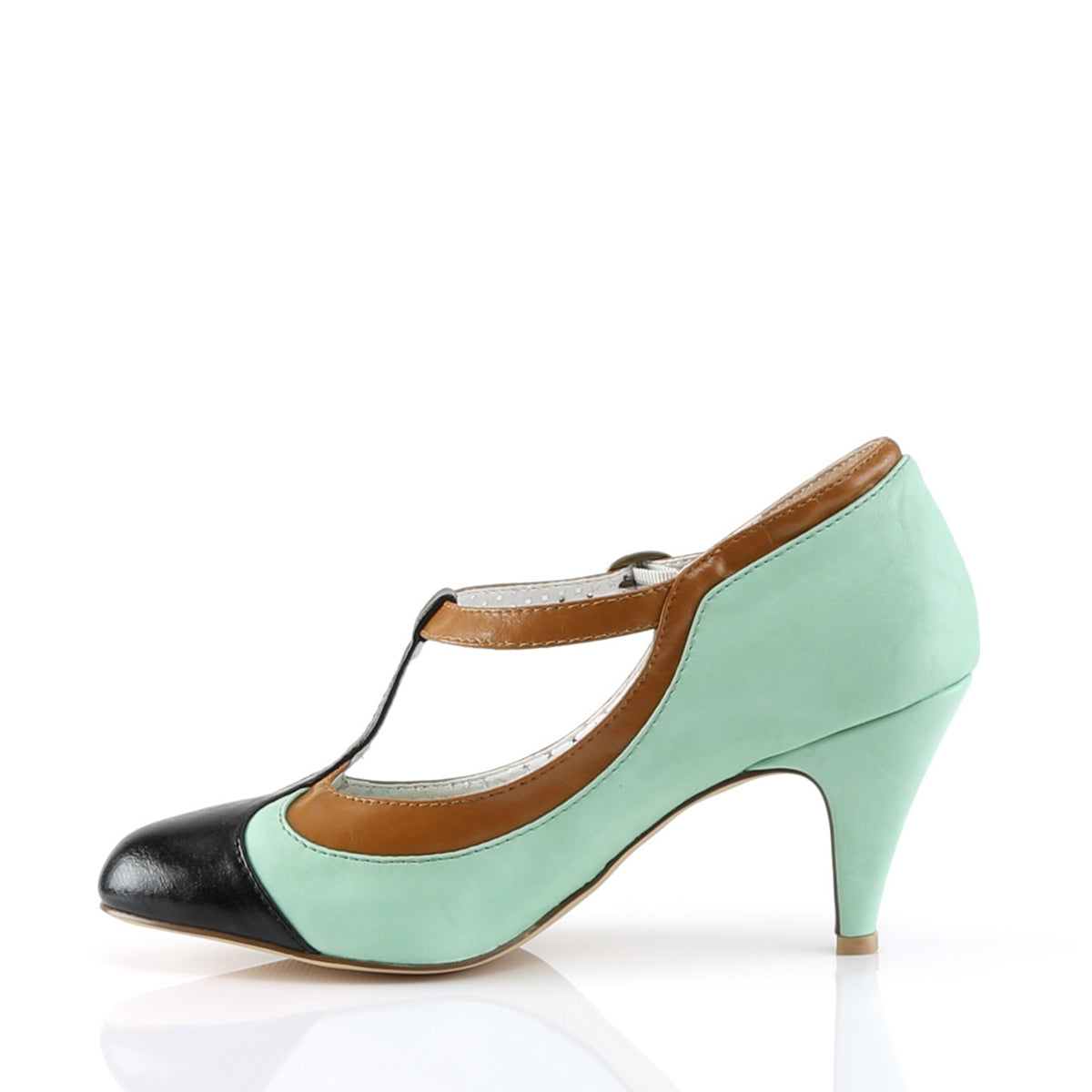 PEACH-03 *3" Heel T-Strap Pump