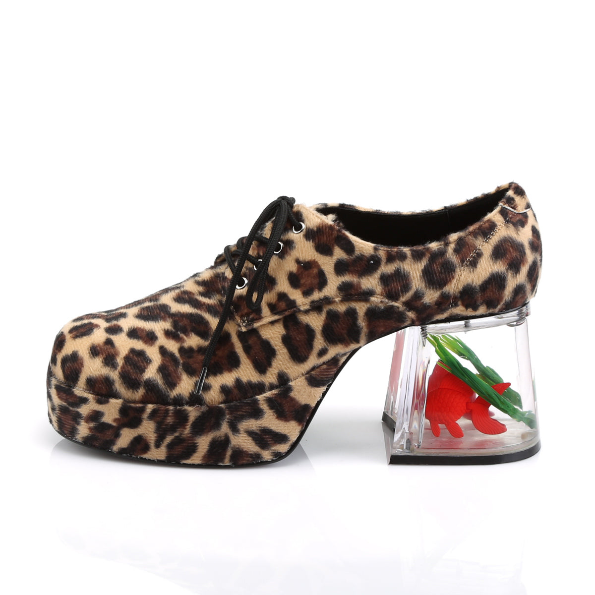 PIMP-02 **3 1/2" Heel, 1 1/2"PF Men's Disco Platform w/Floating Fish