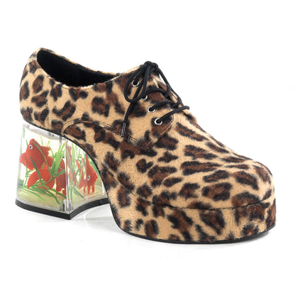 PIMP-02 **3 1/2" Heel, 1 1/2"PF Men's Disco Platform w/Floating Fish