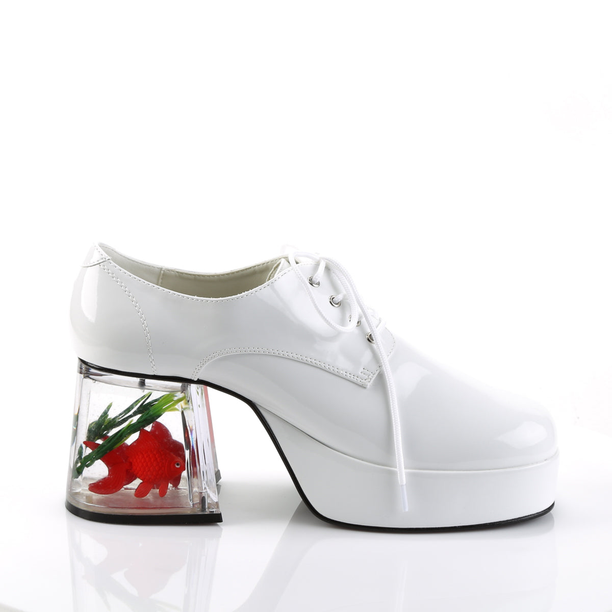 PIMP-02 3 1/2" Heel, 1 1/2" PF Men's Disco Platform w/Floating Fish