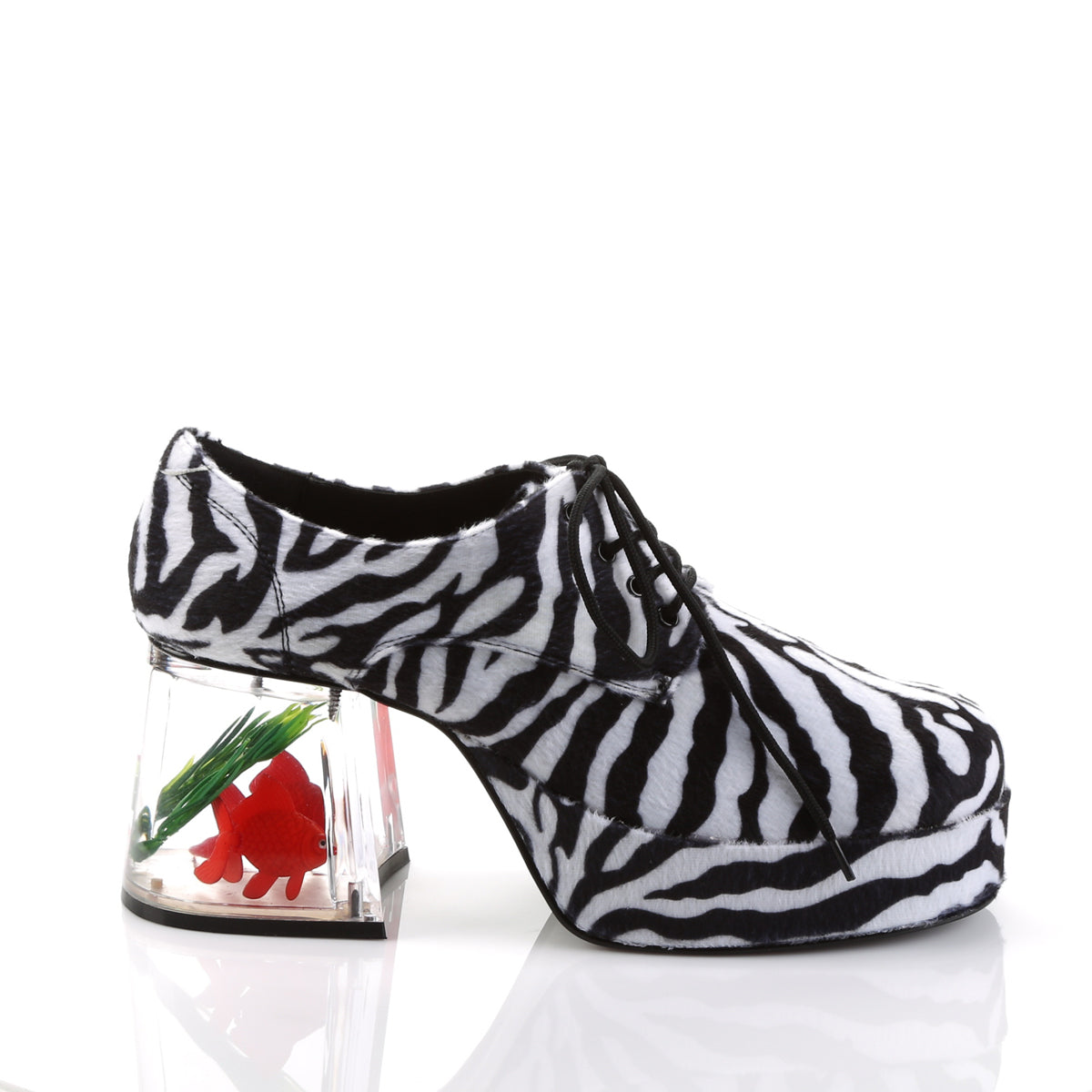PIMP-02 3 1/2" Heel, 1 1/2" PF Men's Disco Platform w/Floating Fish