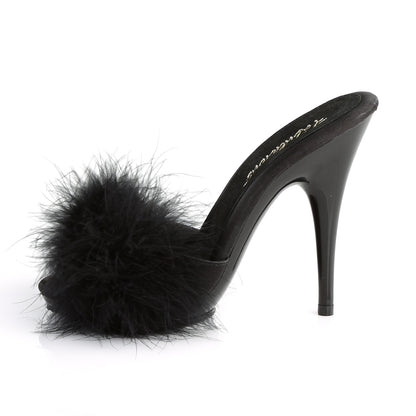 POISE-501F 5" Heel, 3/8" PF Marabou Slide Sandal