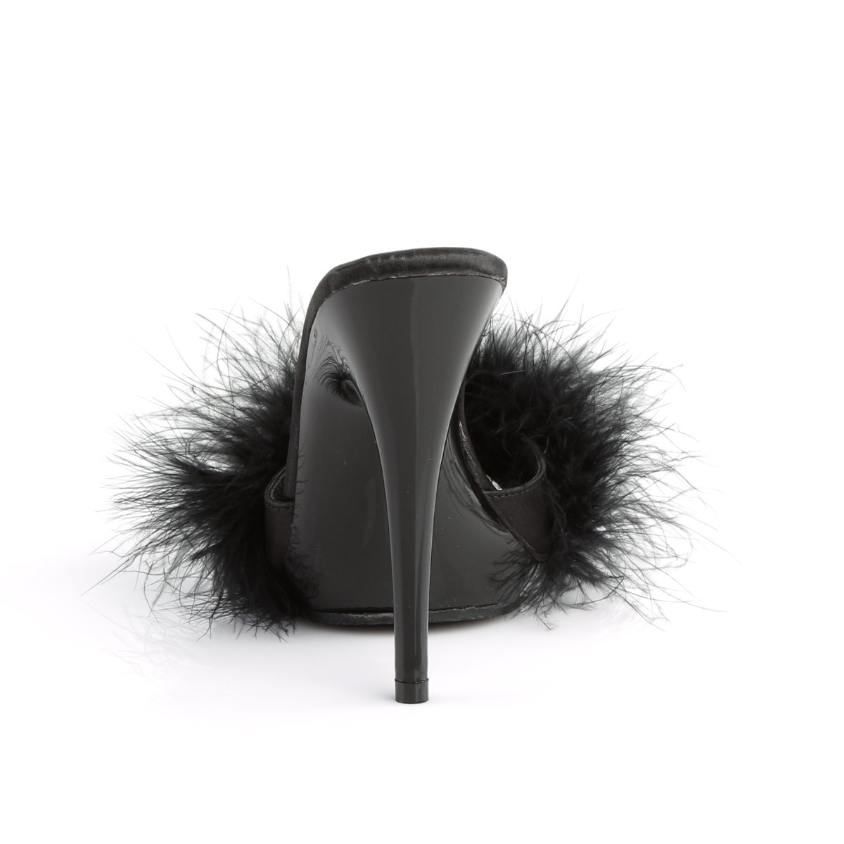 POISE-501F 5" Heel, 3/8" PF Marabou Slide Sandal