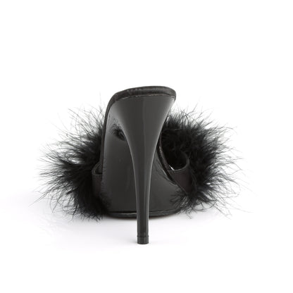 POISE-501F 5" Heel, 3/8" PF Marabou Slide Sandal