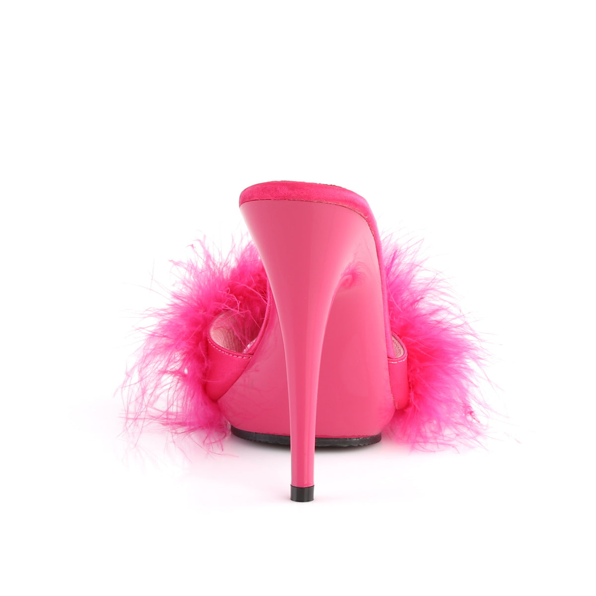 POISE-501F 5" Heel, 3/8" PF Marabou Slide Sandal