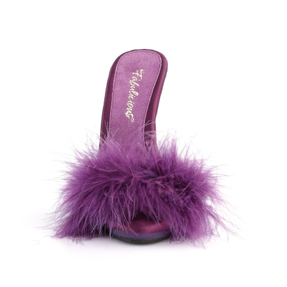 POISE-501F 5" Heel, 3/8" PF Marabou Slide Sandal