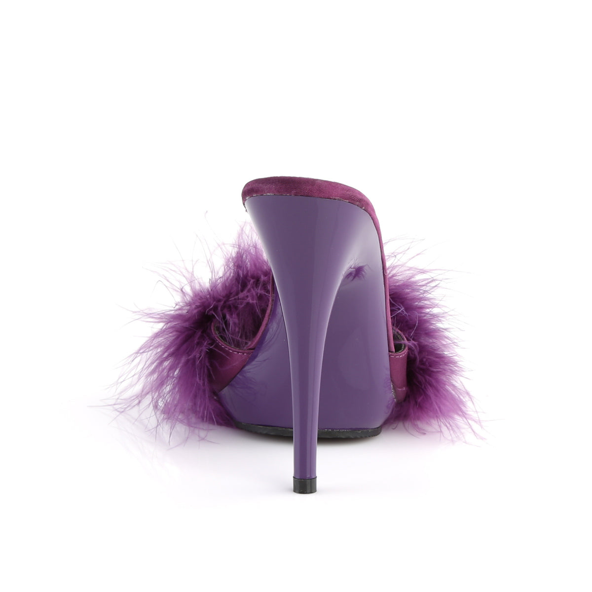 POISE-501F 5" Heel, 3/8" PF Marabou Slide Sandal