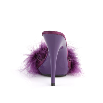 POISE-501F 5" Heel, 3/8" PF Marabou Slide Sandal