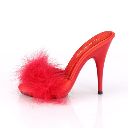POISE-501F 5" Heel, 3/8" PF Marabou Slide Sandal