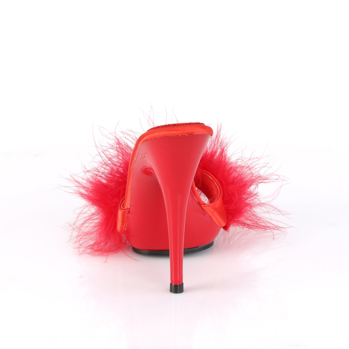 POISE-501F 5" Heel, 3/8" PF Marabou Slide Sandal