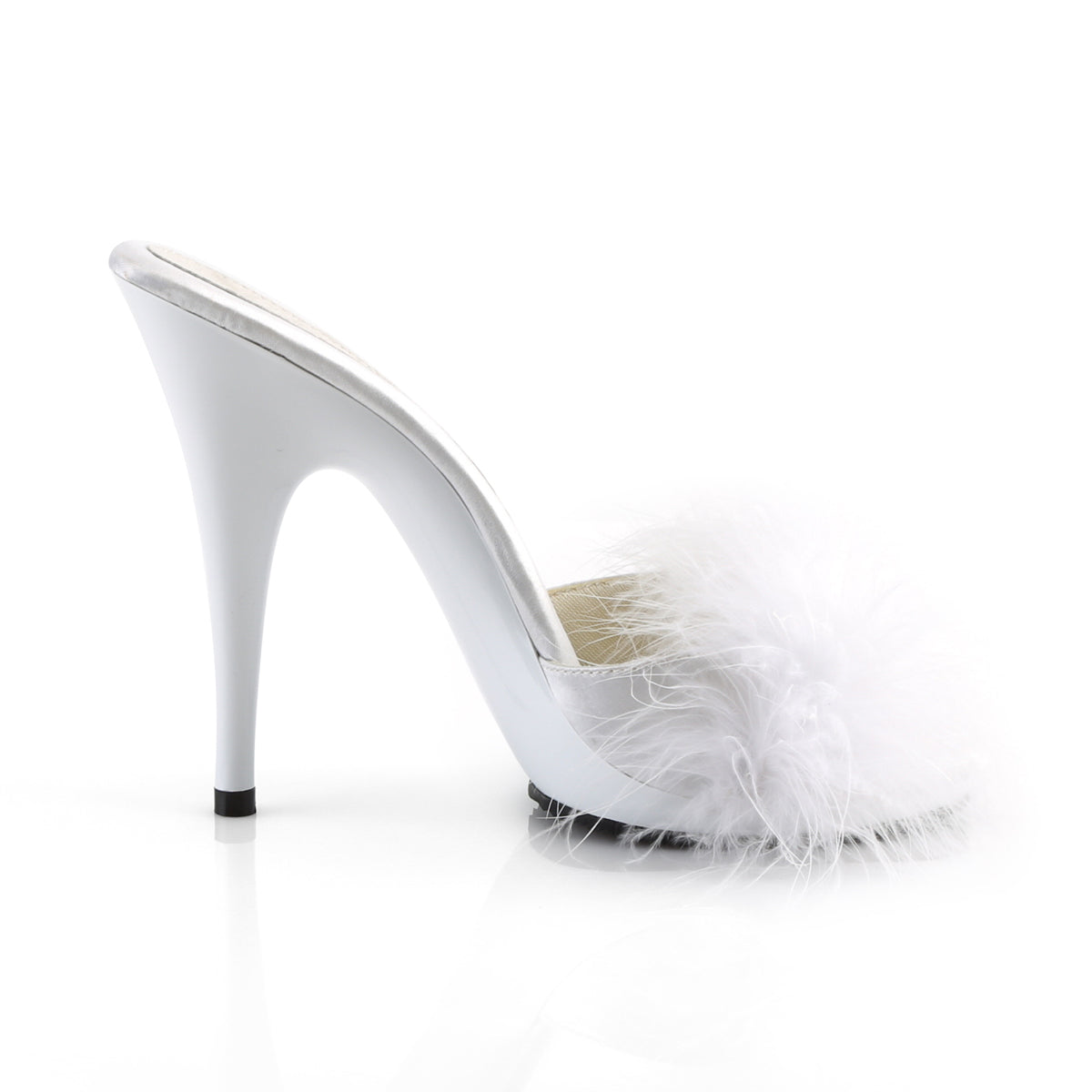 POISE-501F 5" Heel, 3/8" PF Marabou Slide Sandal