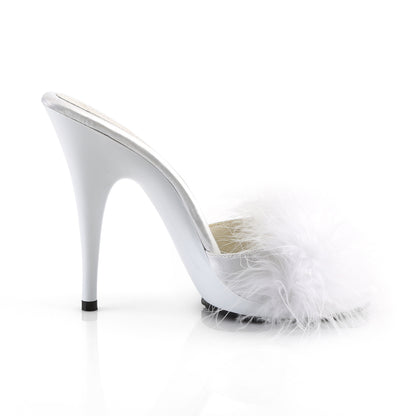 POISE-501F 5" Heel, 3/8" PF Marabou Slide Sandal