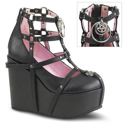 POISON-25-1 5" Wedge PF Cage Bootie, Back Metal Zip