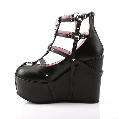POISON-25-1 5" Wedge PF Cage Bootie, Back Metal Zip