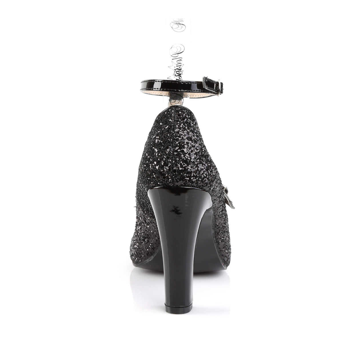 QUEEN-01 4" Heel, Round Toe Pump W/ Glitter