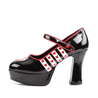 QUEEN-55 *4" Heel, Alice in Wonderland Queen Of Hearts Platform