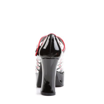 QUEEN-55 *4" Heel, Alice in Wonderland Queen Of Hearts Platform