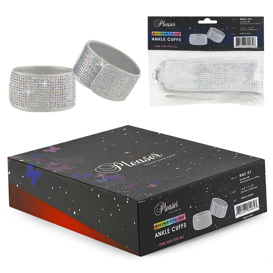 RAC-01 PLEASER Rhinestone Ankle Cuffs
