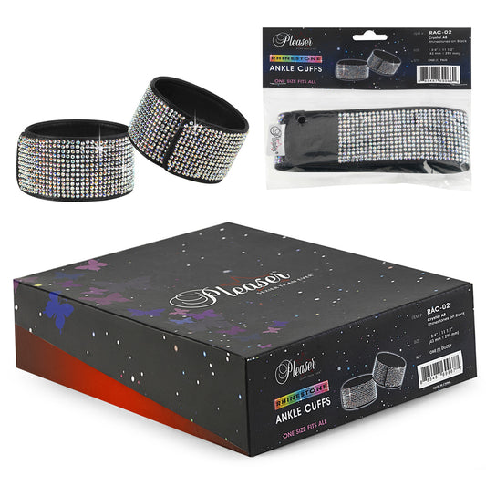 RAC-02 PLEASER Rhinestone Ankle Cuffs