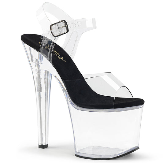 RADIANT-708 7" Heel, 3 1/4" PF Ankle Strap Sandal