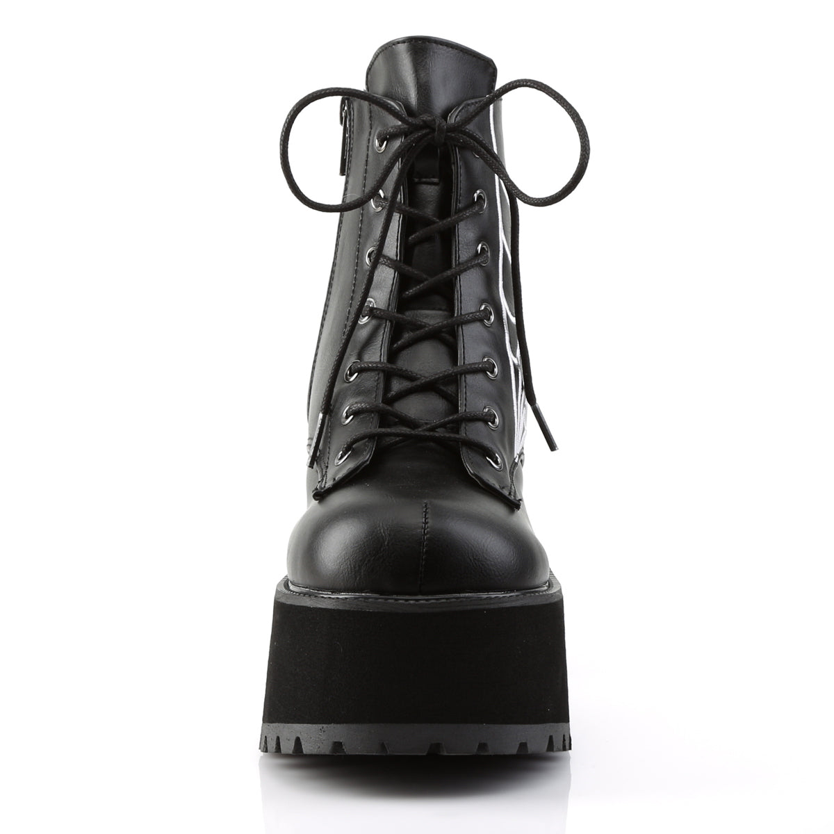 RANGER-105 3 3/4" Heel, 2 1/4" PF Ankle Boot w/ Spider Web Embroidery