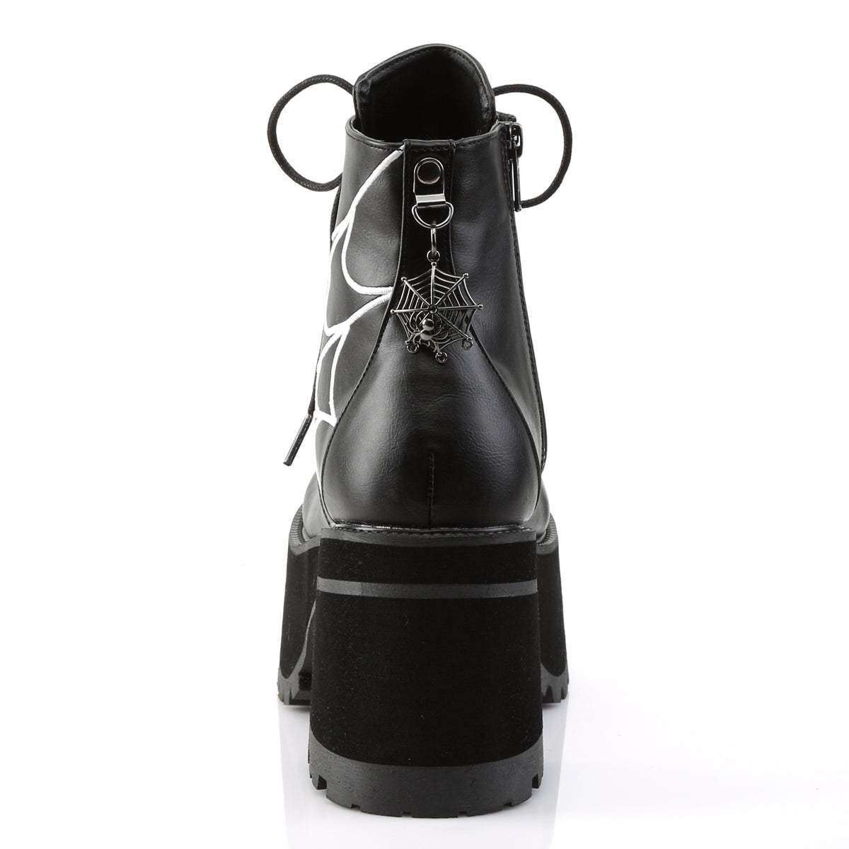 RANGER-105 3 3/4" Heel, 2 1/4" PF Ankle Boot w/ Spider Web Embroidery
