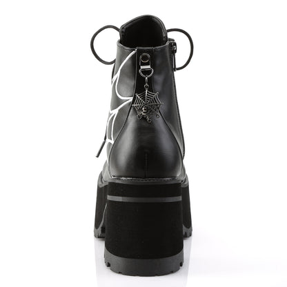 RANGER-105 3 3/4" Heel, 2 1/4" PF Ankle Boot w/ Spider Web Embroidery