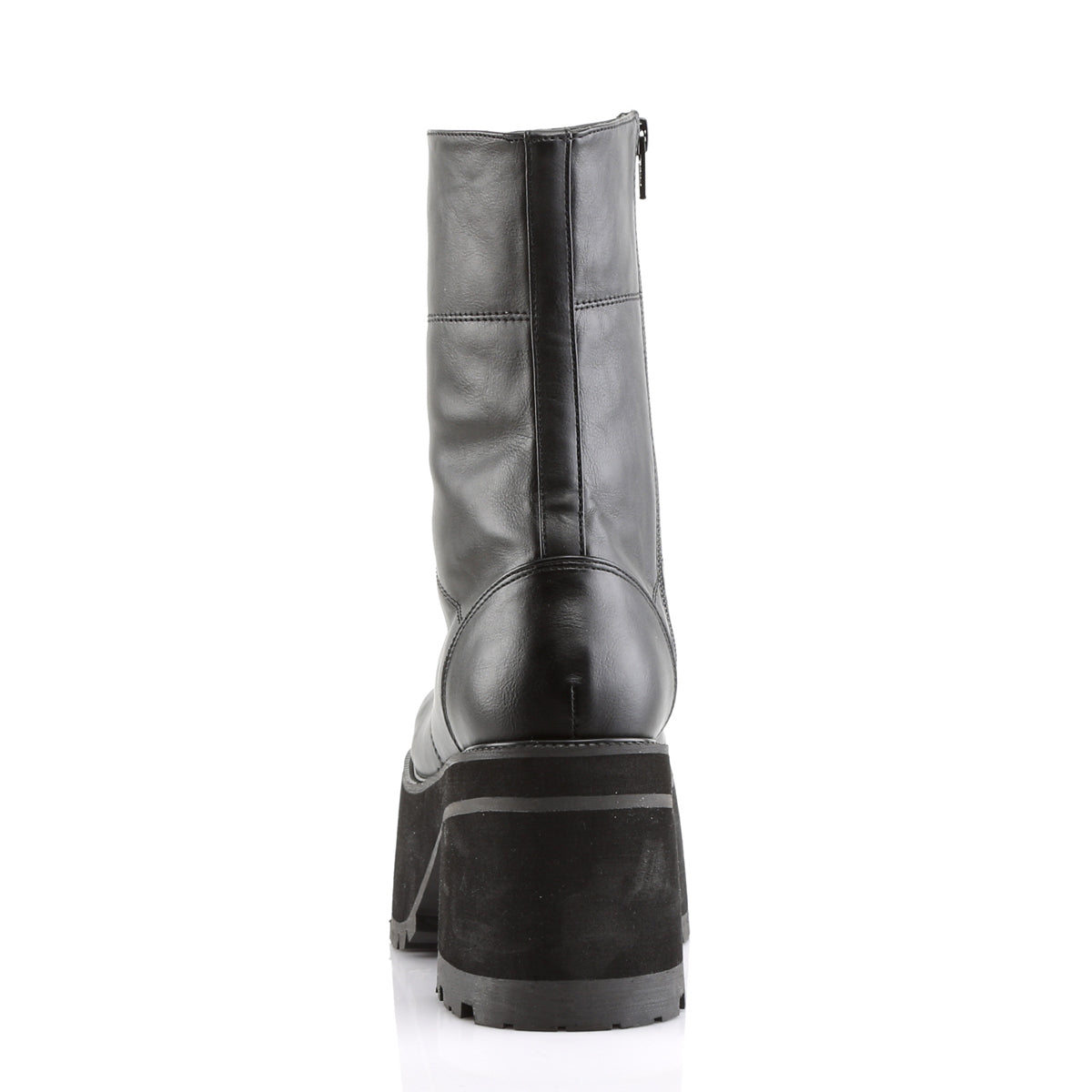 RANGER-301 3 3/4" Block Heel Goth Punk Gogo Calf BT w/ Zipper