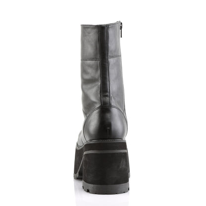 RANGER-301 3 3/4" Block Heel Goth Punk Gogo Calf BT w/ Zipper