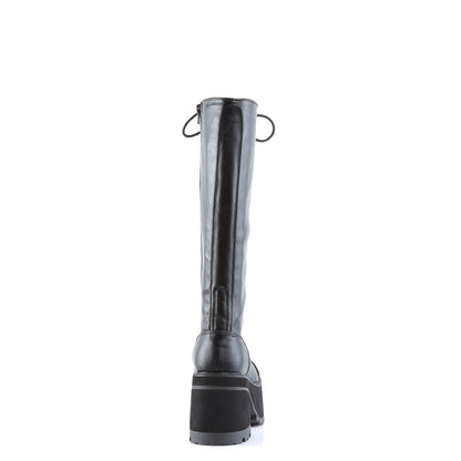 RANGER-302 3 3/4" Block Heel Goth Punk PF Knee BT W/ Side Zipper