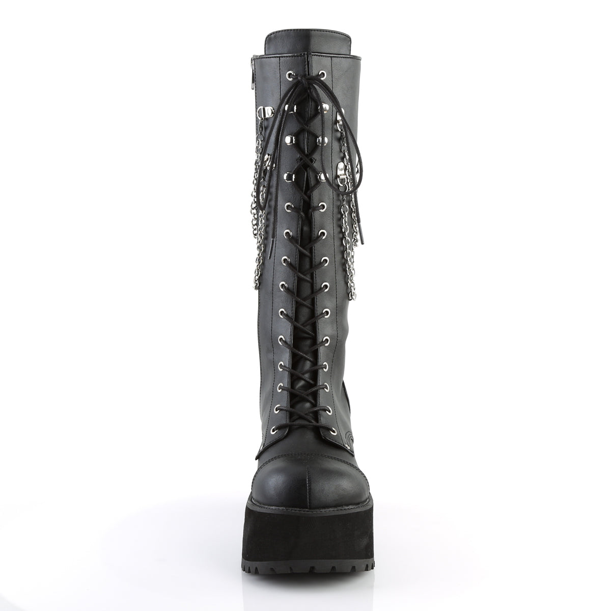 RANGER-303 3 3/4" Heel, 2 1/4" PF Knee High Boot, Metal Side Zip