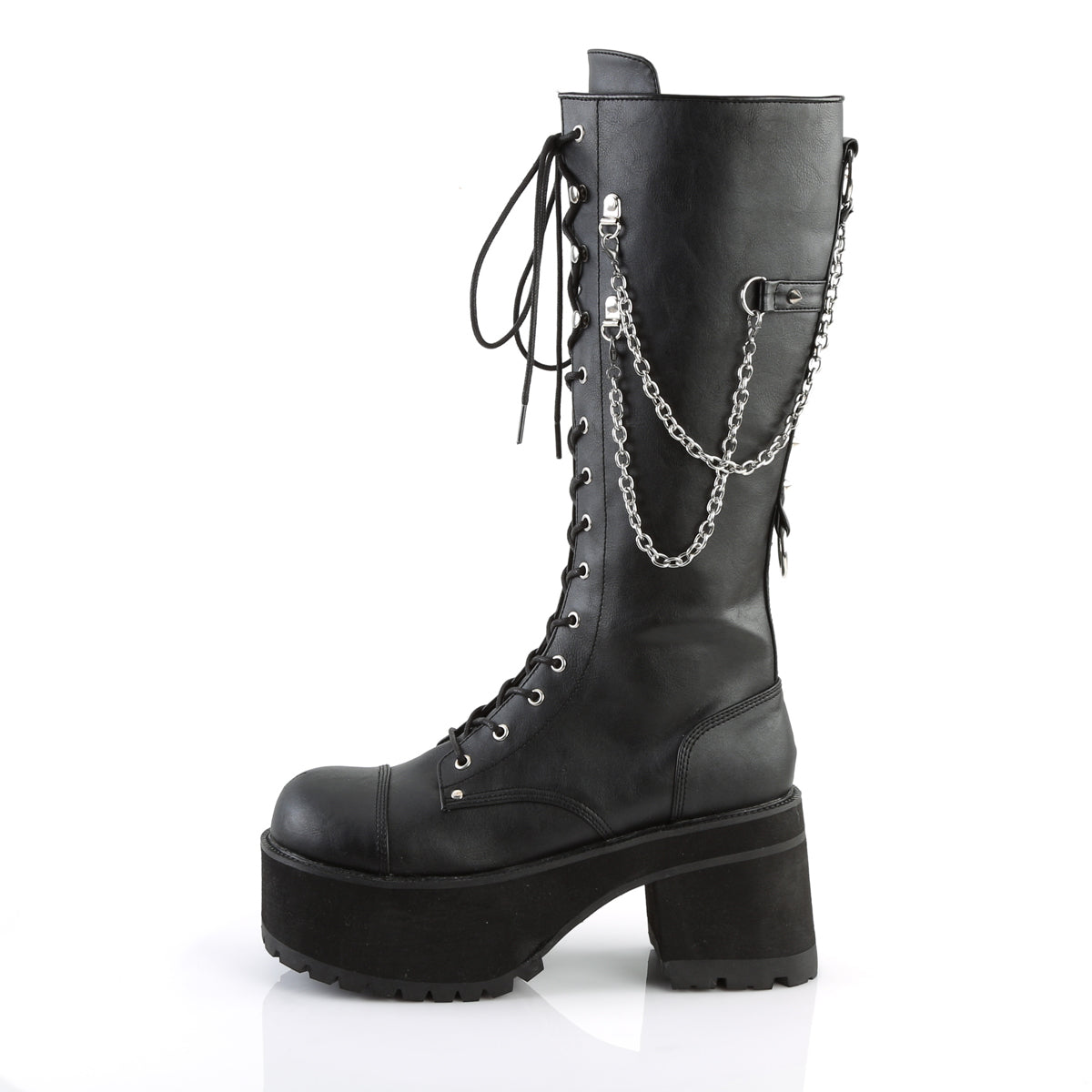 RANGER-303 3 3/4" Heel, 2 1/4" PF Knee High Boot, Metal Side Zip
