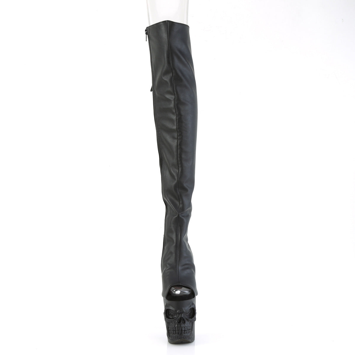RAPTURE-3019 *8" Finger Bone Heel, 4" Skull PF Over-the-Knee Boot