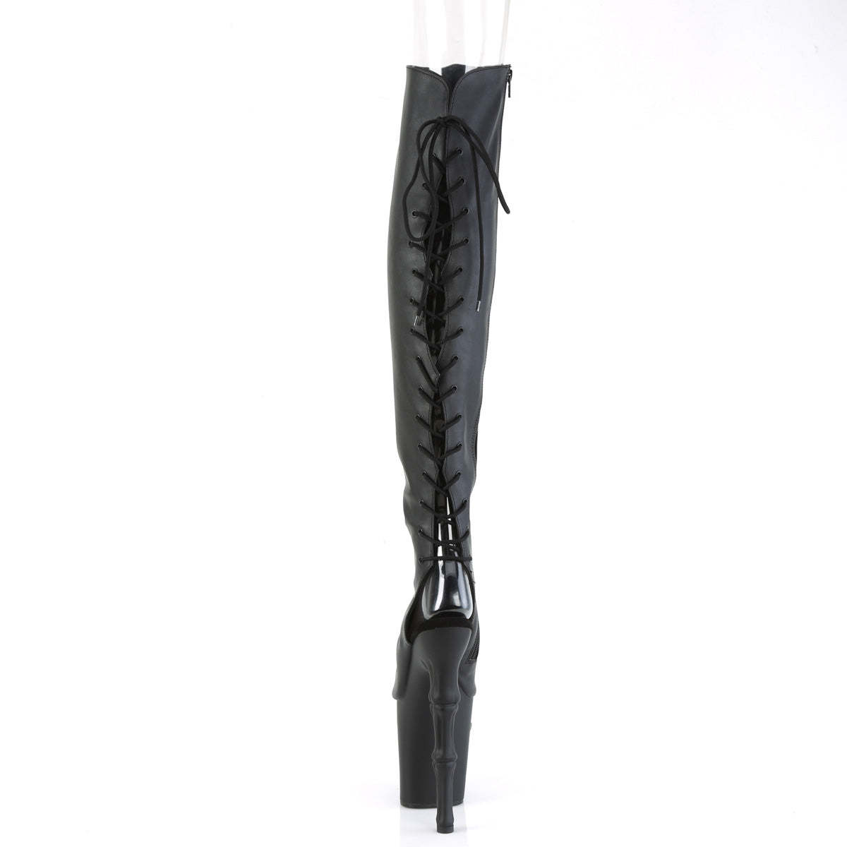 RAPTURE-3019 *8" Finger Bone Heel, 4" Skull PF Over-the-Knee Boot