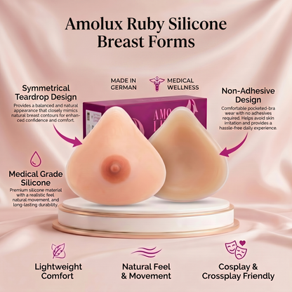 Amolux Envy Body Shop Triangle Ruby Symmetrical Breast Forms