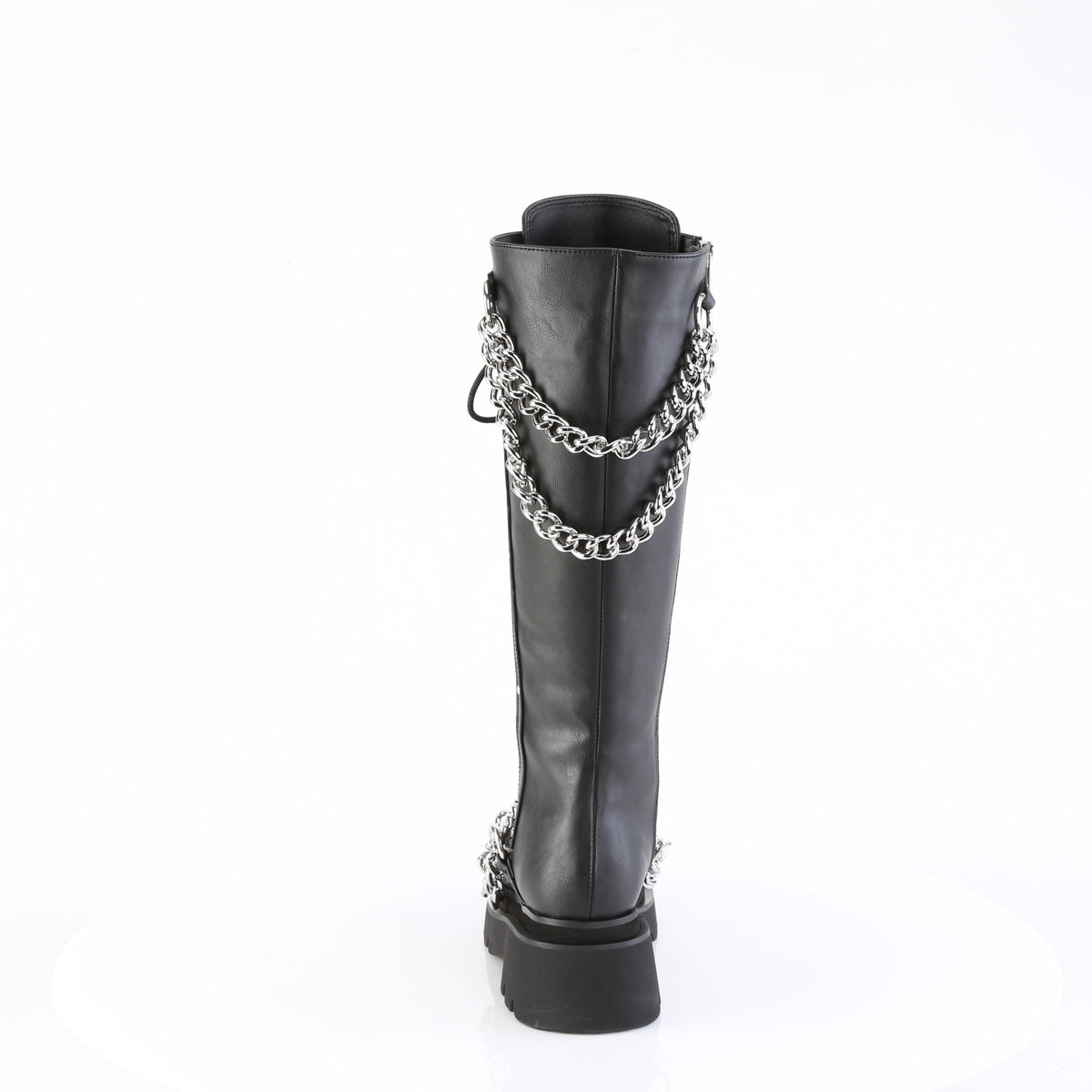 RENEGADE-215 2 1/2" Tiered PF Lace-Up Knee High Boots, Inside Zip