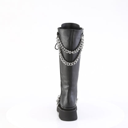 RENEGADE-215 2 1/2" Tiered PF Lace-Up Knee High Boots, Inside Zip