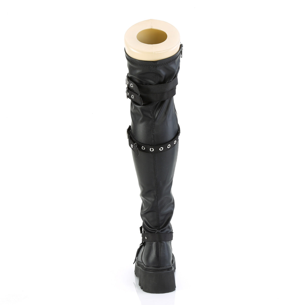RENEGADE-320 2 1/2" Tiered PF Lace-Up Over-The-Knee Boots, Inside Zip