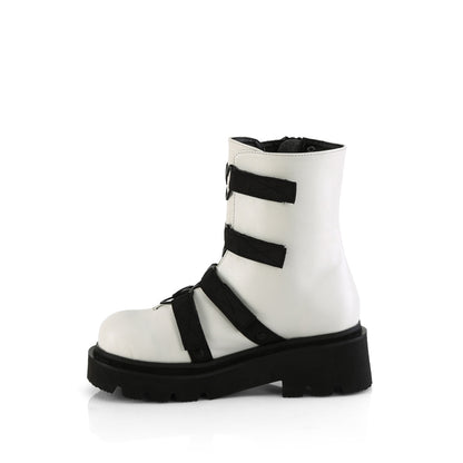RENEGADE-50 **2 1/2" Tiered PF Strappy Ankle Boot, Outer Side Zip