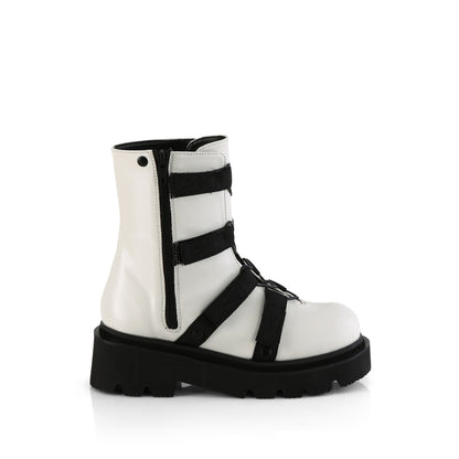 RENEGADE-50 **2 1/2" Tiered PF Strappy Ankle Boot, Outer Side Zip