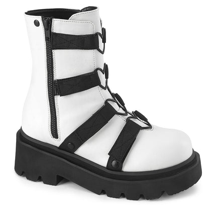 RENEGADE-50 **2 1/2" Tiered PF Strappy Ankle Boot, Outer Side Zip